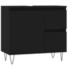 Stella Homewares Bathroom Cabinet Black 65x33x60 cm Engineered Wood