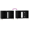Stella Homewares Bathroom Cabinet Black 80x33x60 cm Engineered Wood
