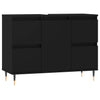 Stella Homewares Bathroom Cabinet Black 80x33x60 cm Engineered Wood
