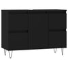 Stella Homewares Bathroom Cabinet Black 80x33x60 cm Engineered Wood