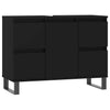 Stella Homewares Bathroom Cabinet Black 80x33x60 cm Engineered Wood