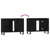 Stella Homewares Bathroom Cabinet Black 80x33x60 cm Engineered Wood