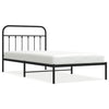 Stella Homewares Metal Bed Frame without Mattress with Headboard Black 107x203 cm King Single
