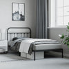 Stella Homewares Metal Bed Frame without Mattress with Headboard Black 107x203 cm King Single