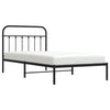 Stella Homewares Metal Bed Frame without Mattress with Headboard Black 107x203 cm King Single