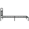 Stella Homewares Metal Bed Frame without Mattress with Headboard Black 107x203 cm King Single