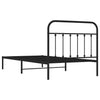 Stella Homewares Metal Bed Frame without Mattress with Headboard Black 107x203 cm King Single