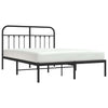 Stella Homewares Metal Bed Frame without Mattress with Headboard Black 150x200 cm