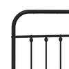 Stella Homewares Metal Bed Frame without Mattress with Headboard Black 150x200 cm