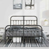 Stella Homewares Metal Bed Frame without Mattress with Footboard Black 135x190 cm