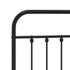 Stella Homewares Metal Bed Frame without Mattress with Footboard Black 135x190 cm