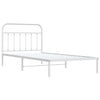Stella Homewares Metal Bed Frame without Mattress with Headboard White 107x203 cm King Single