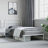 Stella Homewares Metal Bed Frame without Mattress with Headboard White 107x203 cm King Single