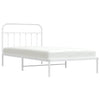 Stella Homewares Metal Bed Frame without Mattress with Headboard White 107x203 cm King Single