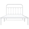 Stella Homewares Metal Bed Frame without Mattress with Headboard White 107x203 cm King Single