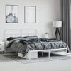 Stella Homewares Metal Bed Frame without Mattress with Headboard White 183x203 cm King
