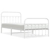 Stella Homewares Metal Bed Frame without Mattress with Footboard White 107x203 cm King Single