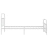 Stella Homewares Metal Bed Frame without Mattress with Footboard White 107x203 cm King Single