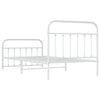 Stella Homewares Metal Bed Frame without Mattress with Footboard White 107x203 cm King Single