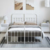 Stella Homewares Metal Bed Frame without Mattress with Footboard White 150x200 cm