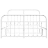 Stella Homewares Metal Bed Frame without Mattress with Footboard White 150x200 cm