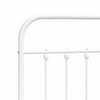 Stella Homewares Metal Bed Frame without Mattress with Footboard White 150x200 cm