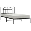 Stella Homewares Metal Bed Frame without Mattress with Headboard Black 107x203 cm King Single