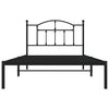 Stella Homewares Metal Bed Frame without Mattress with Headboard Black 107x203 cm King Single