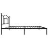 Stella Homewares Metal Bed Frame without Mattress with Headboard Black 107x203 cm King Single