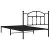 Stella Homewares Metal Bed Frame without Mattress with Headboard Black 107x203 cm King Single