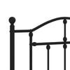 Stella Homewares Metal Bed Frame without Mattress with Headboard Black 107x203 cm King Single