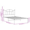 Stella Homewares Metal Bed Frame without Mattress with Headboard Black 107x203 cm King Single