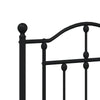 Stella Homewares Metal Bed Frame without Mattress with Headboard Black 183x203 cm King