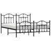 Stella Homewares Metal Bed Frame without Mattress with Footboard Black 183x203 cm King
