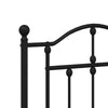 Stella Homewares Metal Bed Frame without Mattress with Footboard Black 183x203 cm King