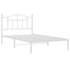 Stella Homewares Metal Bed Frame without Mattress with Headboard White 107x203 cm King Single