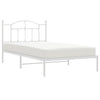 Stella Homewares Metal Bed Frame without Mattress with Headboard White 107x203 cm King Single