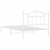Stella Homewares Metal Bed Frame without Mattress with Headboard White 107x203 cm King Single