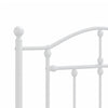 Stella Homewares Metal Bed Frame without Mattress with Headboard White 107x203 cm King Single