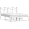 Stella Homewares Metal Bed Frame without Mattress with Headboard White 135x190 cm