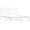 Stella Homewares Metal Bed Frame without Mattress with Headboard White 135x190 cm