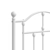 Stella Homewares Metal Bed Frame without Mattress with Headboard White 135x190 cm