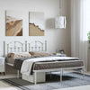 Stella Homewares Metal Bed Frame without Mattress with Headboard White 135x190 cm