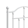 Stella Homewares Metal Bed Frame without Mattress with Headboard White 183x203 cm King