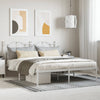 Stella Homewares Metal Bed Frame without Mattress with Headboard White 183x203 cm King