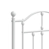 Stella Homewares Metal Bed Frame without Mattress with Footboard White 183x203 cm King