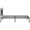 Stella Homewares Metal Bed Frame without Mattress with Headboard Black 107x203 cm King Single