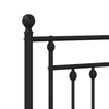 Stella Homewares Metal Bed Frame without Mattress with Headboard Black 107x203 cm King Single