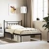 Stella Homewares Metal Bed Frame without Mattress with Headboard Black 107x203 cm King Single