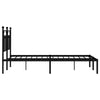 Stella Homewares Metal Bed Frame without Mattress with Headboard Black 150x200 cm